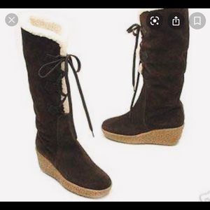 NEW Michael Kors Beaverton Lace Up boots, brown, 6